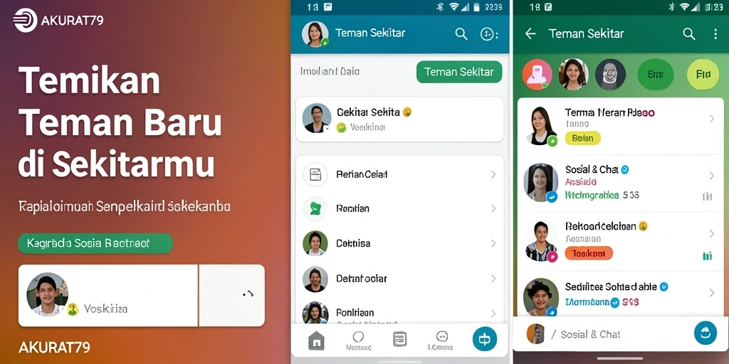Tampilan antarmuka menarik AKURAT79 untuk menjalin pertemanan.
