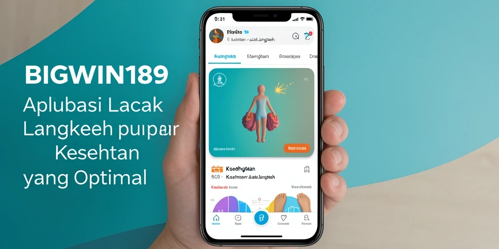 Antarmuka aplikasi BIGWIN189 yang menampilkan statistik langkah harian.