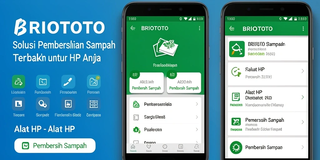 Tampilan antarmuka aplikasi BRIOTOTO untuk pembersihan sampah.
