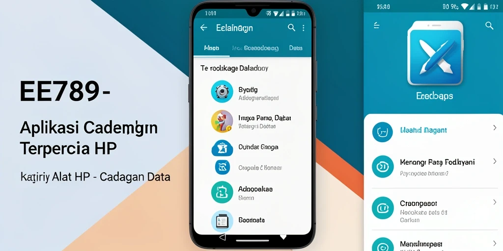 Tampilan antarmuka aplikasi cadangan data yang sederhana dan fungsional.