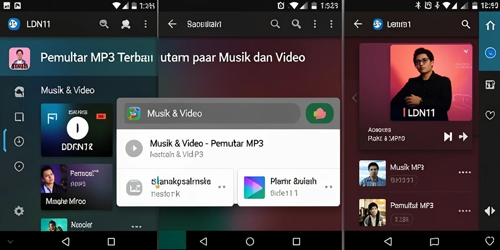Antarmuka menarik LDN11 untuk Pemutar MP3 yang intuitif.